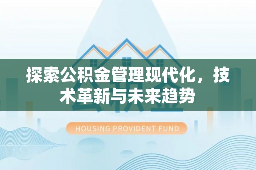埔心探索公积金管理现代化，技术革新与未来趋势