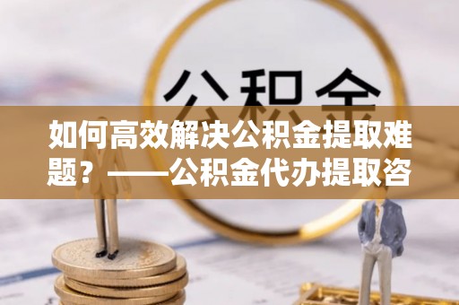 埔心如何高效解决公积金提取难题？——公积金代办提取咨询服务全解析