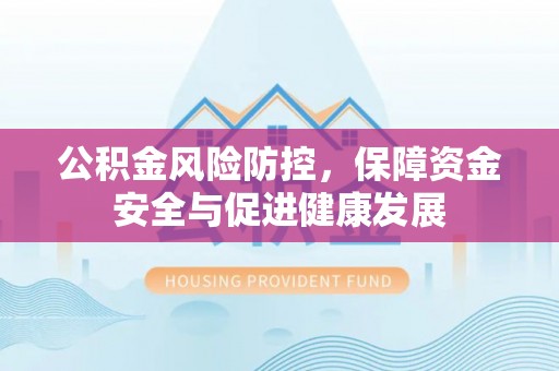 埔心公积金风险防控，保障资金安全与促进健康发展