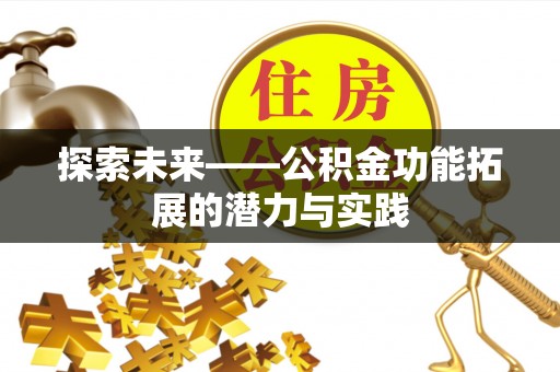 埔心探索未来——公积金功能拓展的潜力与实践